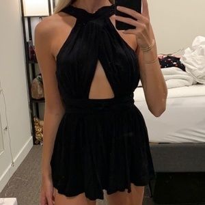 LF Black Romper with Cut Outs